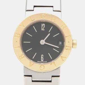 Pre Owned Bvlgari BB23SGD Quartz Black Stainless Steel Women's Wristwatch 23 mm