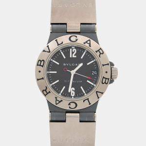 Pre Owned Bvlgari Diagono TI32TA Quartz Titanium Women's Wristwatch 32 mm