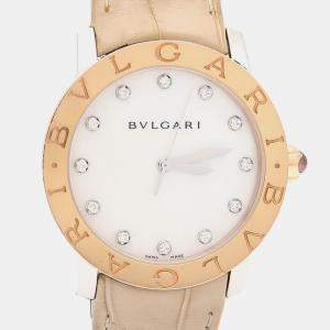 Pre Owned Bvlgari BB BBLP37SG Automatic Rose Gold Men's Wristwatch 37 mm
