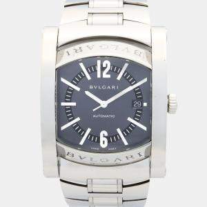 Pre Owned ساعة يد نسائية بلغاري أسيوما AA48S أوتوماتيك ستانلس ستيل رمادية 37.5 مم