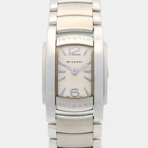 Pre Owned Bvlgari Assioma AA26S Quartz Silver Stainless Steel Women's Wristwatch 18 mm