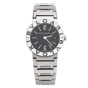 Bvlgari Black Stainless Steel Bvlgari BB26SS Women's Wristwatch 26 mm