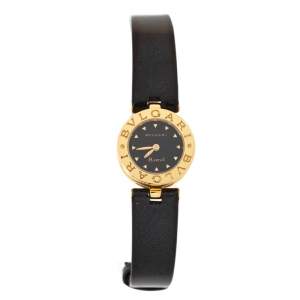 Bvlgari Black 18K Yellow Gold B.Zero1 BZ 22 G Women's Wristwatch 22 MM
