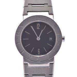 Bvlgari Black Stainless Steel Bvlgari BB26SS Women's Wristwatch 26 MM