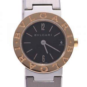 Bvlgari Black 18K Yellow Gold and Stainless Steel Bvlgari Bvlgari BB23SG Women's Wristwatch 23MM