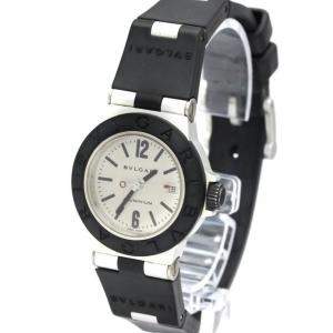 Bvlgari Silver Aluminium Diagono AL29TA Quartz Women's Wristwatch 29 MM