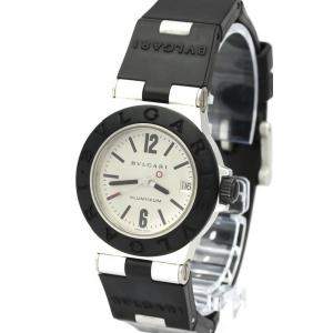 Bvlgari Silver Aluminum Diagono Quartz Al32A Women's Wristwatch 32 MM