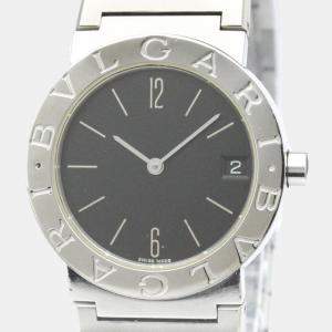 Bvlgari Black Stainless Steel Bvlgari Bvlgari BB30SS Women's Wristwatch 30 mm