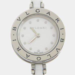 Bvlgari White Stainless Steel B.Zero1 BZ23S Women's Wristwatch 23 mm