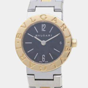 Bvlgari Black 18k Yellow Gold Stainless Steel Tubogas BB23SG Quartz Women's Wristwatch 23 mm