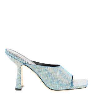 By Far Disco Blue Hologram Leather Zaya Sandals Size IT 38
