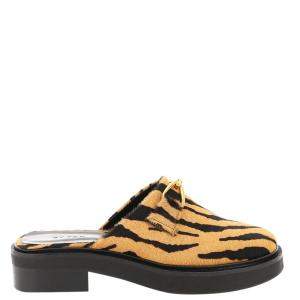 By Far Walker Tiger-Print Pony Hair Leather Mules Size IT 37
