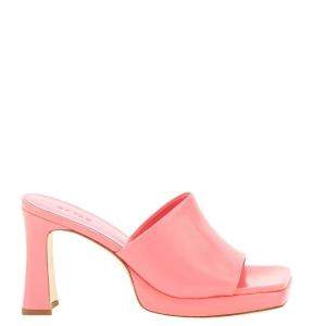 By Far Pink Beliz Venus Gloss Grained Leather Mules Size IT 36
