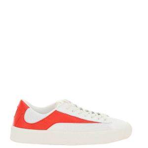 By Far White and Red Grained Leather Rodina Sneakers Size IT 37