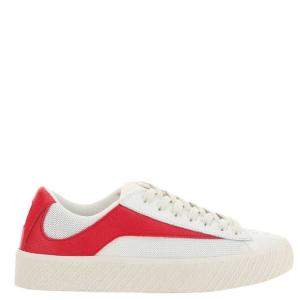 By Far White and Red Grained  Leather Rodina Sneakers Size IT 36