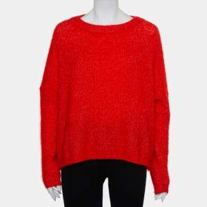 By Malene Birger Red Wool & Mohair Oversized Sweater S