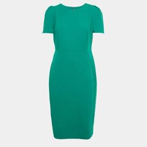 Calvin Klein Green Knit Knee-Length Dress M