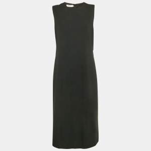 Calvin Klein Black Wool Sleeveless Sheath Dress L