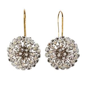 Carolina Herrera Crystal Dandelion Drop Hook Earrings