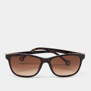 CH Carolina Herrera Dark Brown SHE643 Rectangular Sunglasses