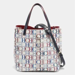 Pre Owned Carolina Herrera Multicolor Monogram Coated Canvas Medium Matryoshka Locked Tote