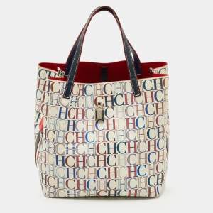 Pre Owned Carolina Herrera Multicolor Monogram Coated Canvas and Leather Matryoshka Tote
