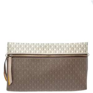 Pre Owned Carolina Herrera Signature Coated Canvas Inro Clutch