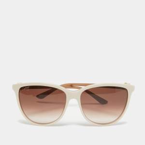 Cartier Cream/Brown Gradient CT0186S Cat Eye Sunglasses