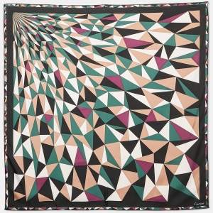 Cartier Multicolor Geometric Print Silk Square Scarf 