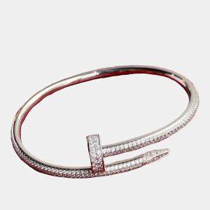 Cartier 18K White Gold and Diamond Juste Un Clou Bracelet