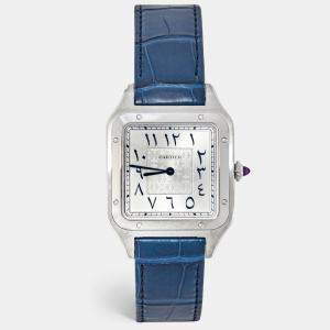 Cartier Santos Dumont Platinum Limited Edition Arabic WGSA0086 Men's Watch 36 MM