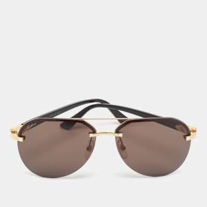 مملوكة مسبقًا Cartier Black/Gold CT0275S Aviators Sunglasses