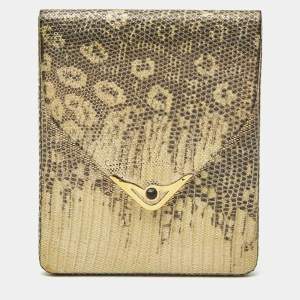 مملوكة مسبقًا Cartier Cigarette Case Cream/Gold Lizard 