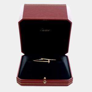 Pre Owned Cartier Small Model Diamond 18k Yellow Gold Juste Un Clou Bracelet Sz 15