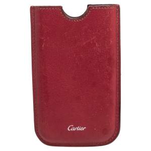 Cartier Red Leather iPhone Case