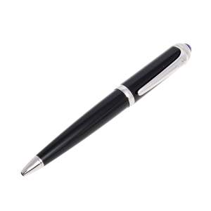 Pre Owned Cartier R De Cartier Black Resin Palladium Finish Ballpoint Pen