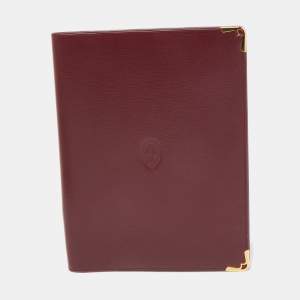 Cartier Burgundy Leather Must de Cartier Agenda Cover