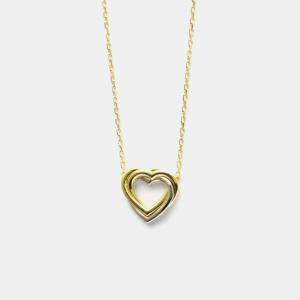 Pre Owned Cartier 18K Yellow, Rose, White Gold Trinity Heart Pendant Necklace