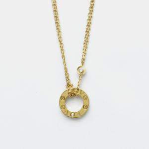 Cartier 18K Yellow gold 2 Diamond LOVE Necklace
