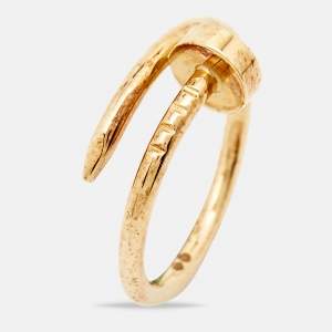 Pre Owned Cartier Juste Un Clou 18k Yellow Gold Small Model Ring Size 48