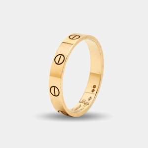 Pre Owned Cartier Love 18k Yellow Gold Wedding Band Ring Size 60