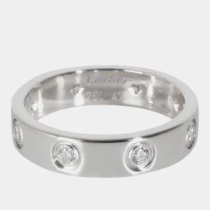 Cartier 18k White Gold Love Band 0.19 CTW