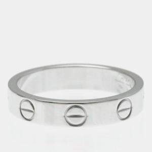 Cartier 18K White Gold Love Band Ring EU 49