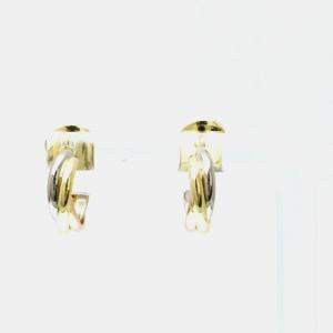 Cartier 18K Yellow, Rose, White Gold Trinity Clip-On Earrings