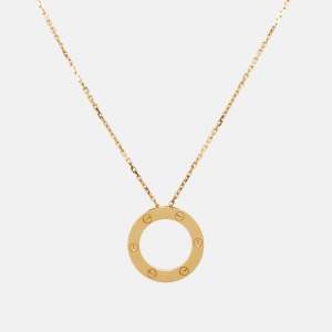 Pre Owned Cartier Love 18k Yellow Gold Necklace