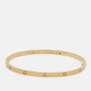 Pre Owned Cartier Love 18k Yellow Gold Small Model Bracelet 20