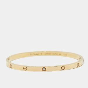 Cartier Love 6 Diamonds 18k Yellow Gold Small Model Bracelet 16