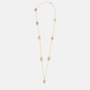 Cartier Love Interlocking Loops 18k Yellow Gold Long Necklace