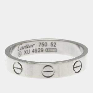 Cartier 18K White Gold Love Band Ring EU 52