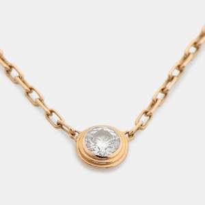 Cartier D'Amour Diamond 18k Yellow Gold Model Chain Necklace